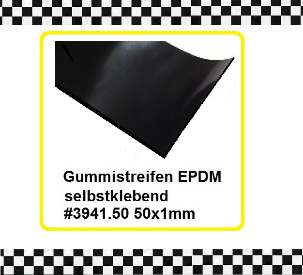 1m Gummistreifen EPDM selbstklebend 50x1mm - staufenbiel-berlin