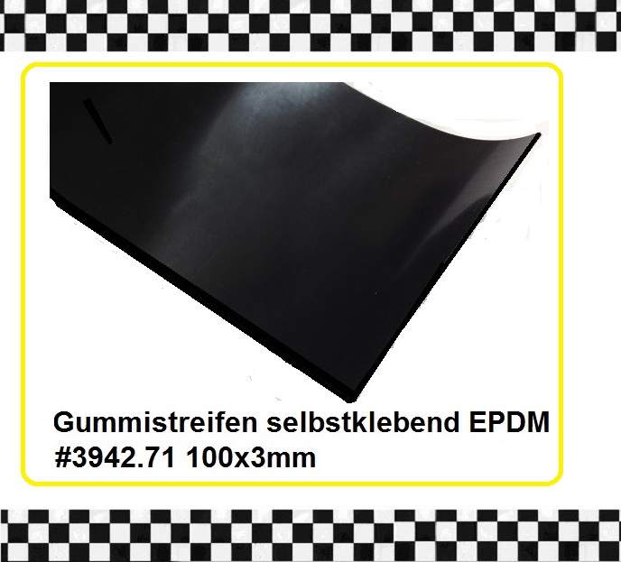 1m Gummistreifen EPDM selbstklebend 100x3mm - staufenbiel-berlin