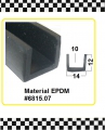 Gummi U-Profile EPDM  schwarz