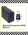 Moosgummi U-Profile EPDM schwarz